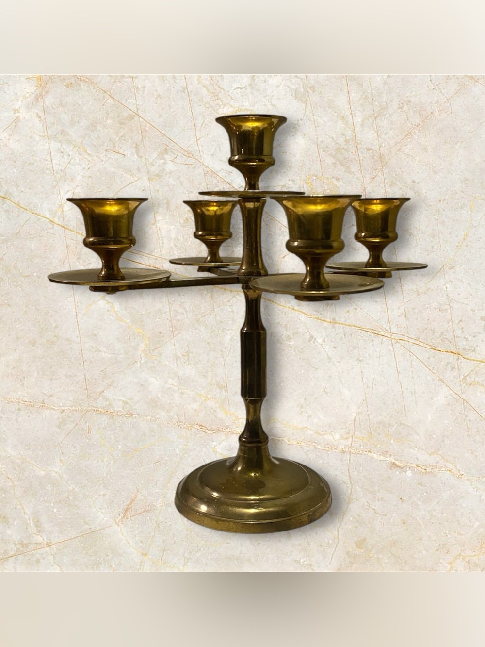 Brass candelabra 5 candle taper